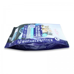 कस्टम प्लास्टिक पालतू भोजन एल्युमिनियम फ़ॉइल कुत्ते के भोजन पैकेजिंग बैग पालतू भोजन बैग हैंडल के साथ व्यवहार करता है