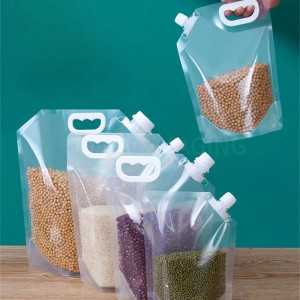 بسته بندی برنج/مایع با ظرفیت بزرگ سفارشی 1L-10L کیسه های دهانه شفاف با دسته قابل حمل