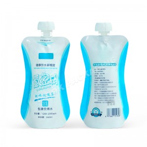 Custom Reusable Plastic Fruit Juice Beverage Packaging Doypack Spout Pouch Standing Pouch Bag With Spout