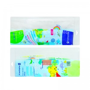 Bolsa de embalaxe de plástico suave selada de tres lados de Mylar transparente impresa personalizada con cremalleira