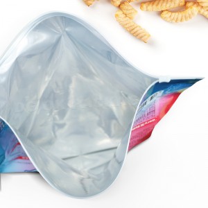 Laminirana plastična vrećica s patentnim zatvaračem, koja se može ponovo zatvoriti s kliznom stojećom vrećicom, pakiranje za hranu