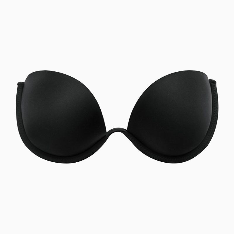 Black Color Strapless Seamless Self-adhesive Bra with Breathable