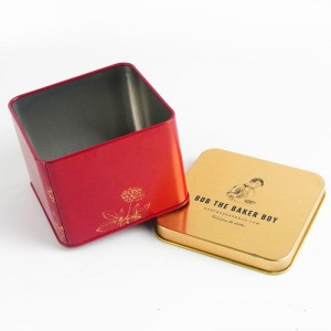 Decorative Square Tea tin can TTB-007