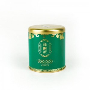 Luxury Cylinder Metallic Gift Tea tin can TTC-037