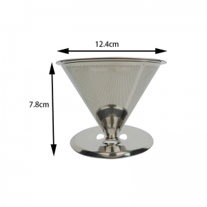 New Arrival Reusable Metal Stainless Steel Permanent Cone Coffee Filter