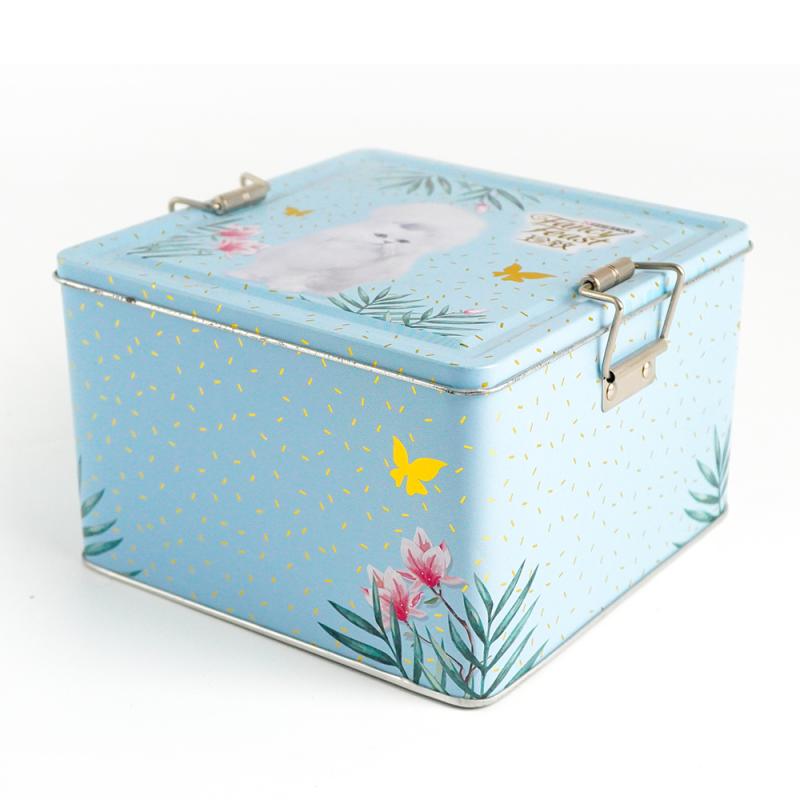 Customized Watercolor Tin Box With Buckle