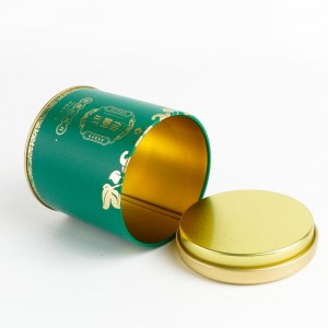 Luxury Cylinder Metallic Gift Tea tin can TTC-037