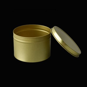 Round gold cake candle packing box for loose leaf