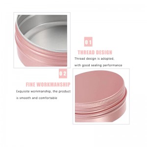 Round Tin Lipstick Jar Aluminum Cosmetic Jar