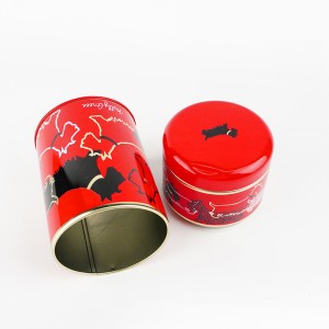 Exquisite pet food tea tin can with lid