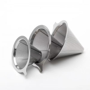 V60 01 02 stainless steel drip coffee filter