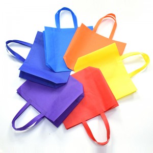 Custom logo print supermarket eco reusable shopping tote Non woven bag