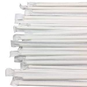 Amazon Hot Sell Individually Wrapped Biodegradable Straws