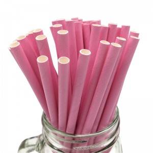 Food Grade Eco-friendly Pure Color Paper Straw with certificate