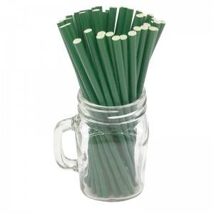 Excellent quality Metal Straws Online - Food Grade Eco-friendly Pure Color Green color Paper Straw with certificate – GENFEAL