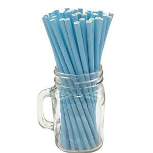 Hot Sale Food Grade Eco-friendly Light Blue Pure Color Paper Straw
