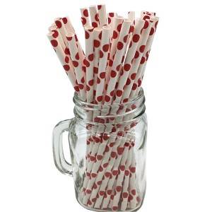 100 Plastic Straws - Food Grade Eco Friendly Biodegradable Decorative Paper Straws – GENFEAL
