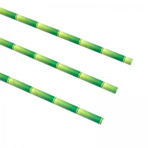 Food Grade Eco-friendly Bamboo Shape Designed Paper Straws Drinking Straws