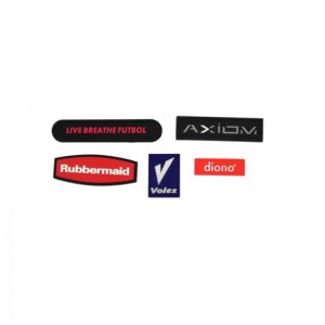 Custom Brand Name Logo 3D pvc rubber clothing labels
