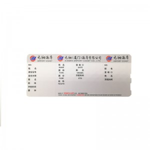 High quality custom thermal airline boarding pass paper luggage tags booking flight ticket