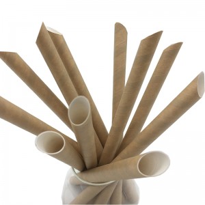 Hot Sales Food Grade Eco-friendly Individually Wrapped Diagonal Cut Pointy Boba/Bubble Tea Paper Straws