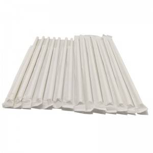 Amazon Hot Sales Food Grade Eco-freindly Individual white Biodegradable Paper Straws