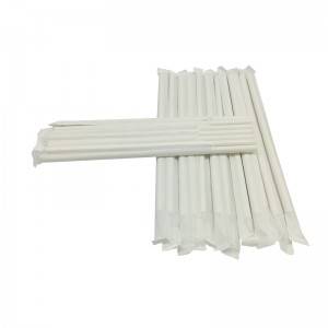 Amazon Hot Sales Food Grade Eco-freindly Individual white Biodegradable Paper Straws