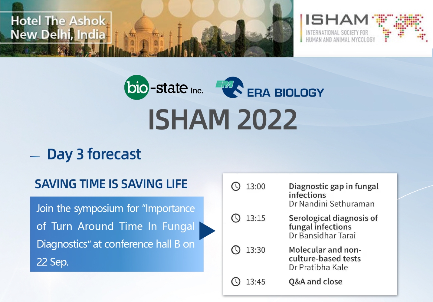 Day 3 Forecast for ISHAM 2022