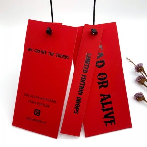 OEM printing personalized clothing hang tag