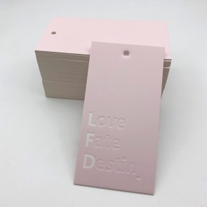 800g hârtie cretată roz imprimare gravura accesorii etichete îmbrăcăminte suport personalizare