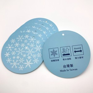 OEM printing personalized clothing hang tag with plastic tag