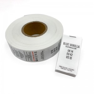 Polyester printed clothing wash care labels manufacturers