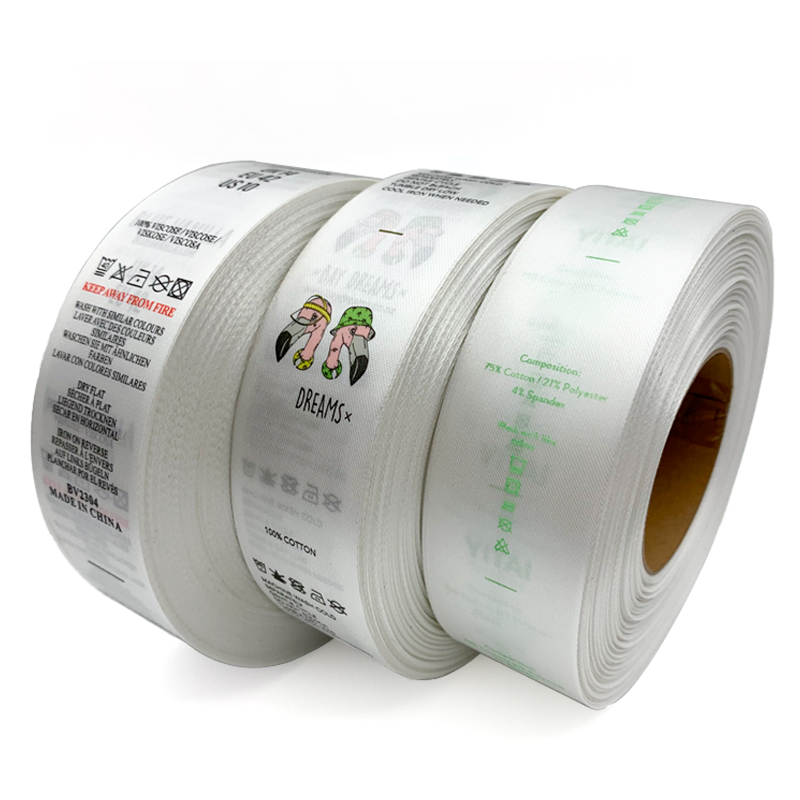 customized wash care label roll 