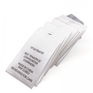 Custom fabric washable clothing care label clean instruction label