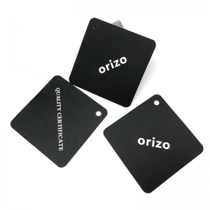 Custom made karta oħxon prezz tag prodotti Prismatiċi swing tags manifattur