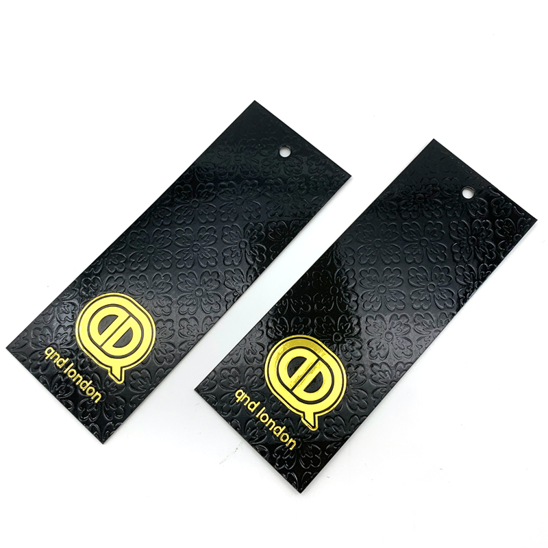 gold logo clothing hang tag manufacturer