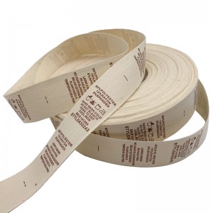 Factroy veleprodajna posebno tiskana etiketa za njegu pamuka ušivena u odjeću