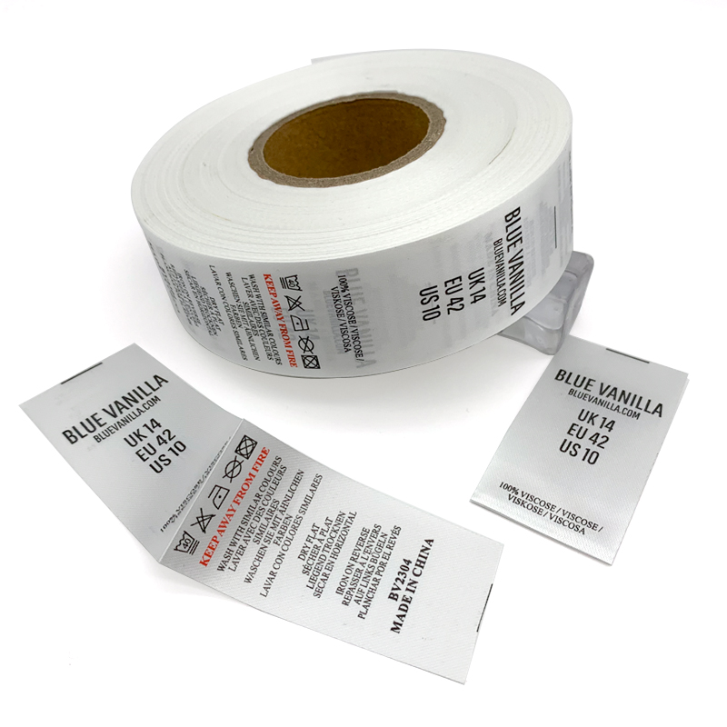 satin clothing wash care labels manufacturers