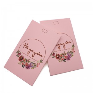 Factory wholesale sweet style swing tag lady's clothes hang tag Vendor