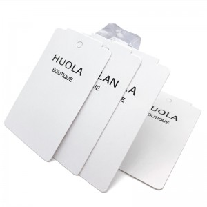 Custom white paper clothing pendants tag swing tag producer