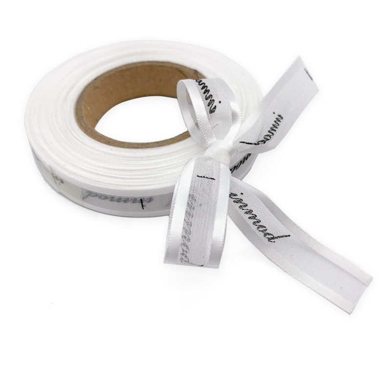 Organza ribbon printed clothing label customization