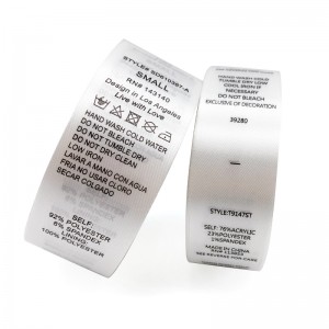 Рулон етикетки для догляду за тканиною для одягу оригінального виробника