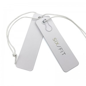 Factory OEM design grommet swing tag white hang tag with eyelet