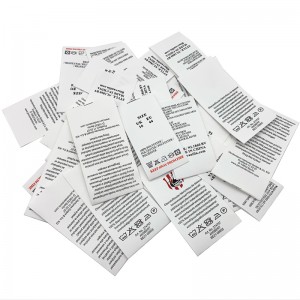 Customized High Definition Synthetic coated nylon tapesoft plastic Care label alang sa sinina