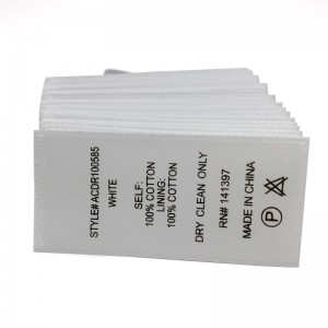 polyester clothing care labels composition label with wash care symbols