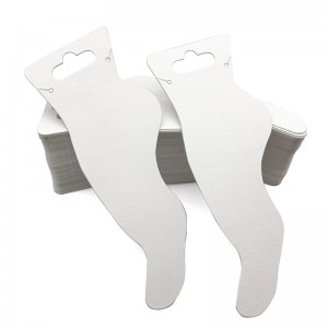 Паперова картка тег фабрика постачає індивідуальну форму ноги шкарпетки тег висить тег