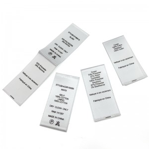 етикети за нега на облека од полиестер композиција етикета со симболи за нега на перење