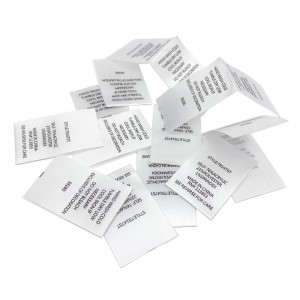 Произвођач штампе велепродаја састав етикета величина етикета ознака за прање одеће