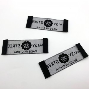 Super good quality High density woven tag neck label woven clothing label
