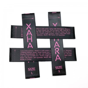 Etiketa e veshjeve me LOGO të printuara me polieat dhe veshje pambuku me cilësi më të lartë